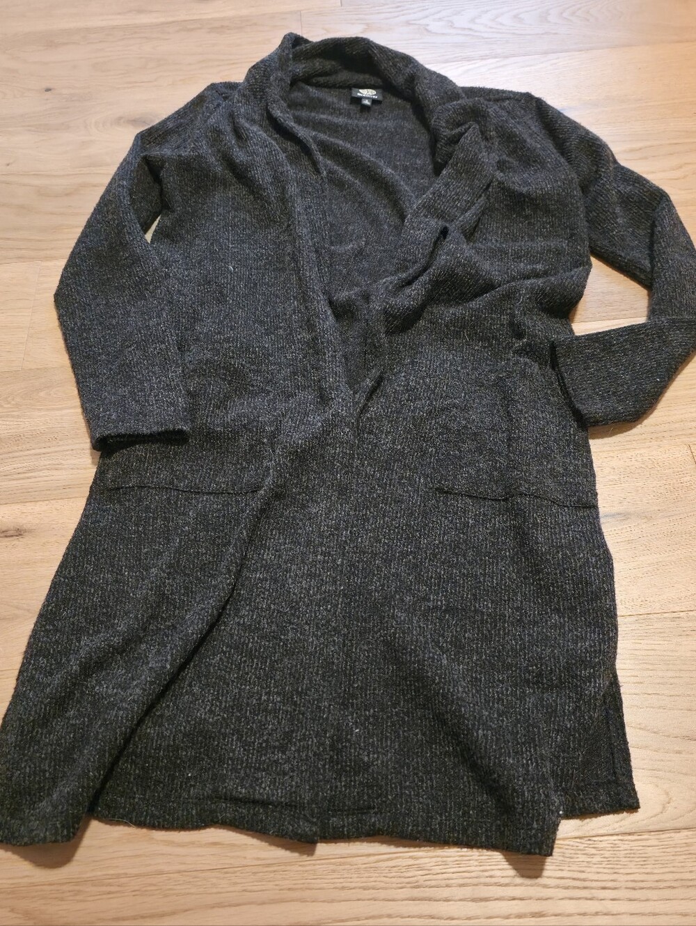 Bobecu Black Knit Long Cardigan